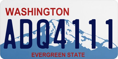 WA license plate ADQ4111
