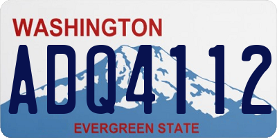 WA license plate ADQ4112