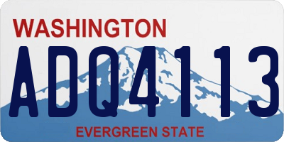 WA license plate ADQ4113