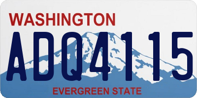WA license plate ADQ4115