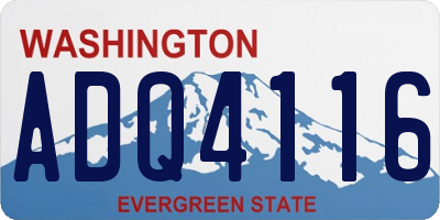 WA license plate ADQ4116