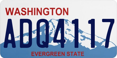 WA license plate ADQ4117