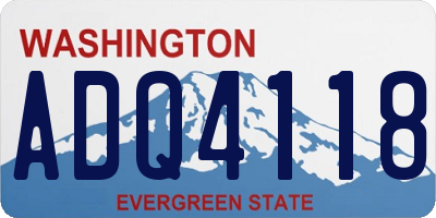 WA license plate ADQ4118