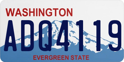 WA license plate ADQ4119