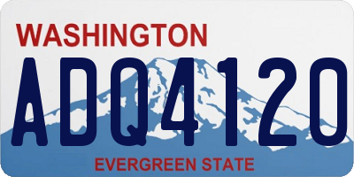 WA license plate ADQ4120