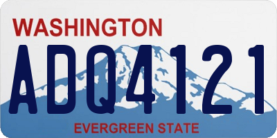 WA license plate ADQ4121