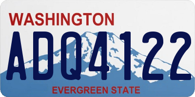WA license plate ADQ4122