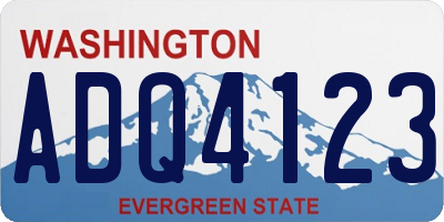WA license plate ADQ4123