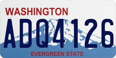 WA license plate ADQ4126