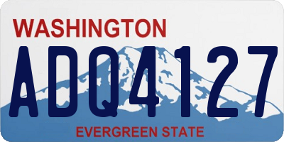WA license plate ADQ4127