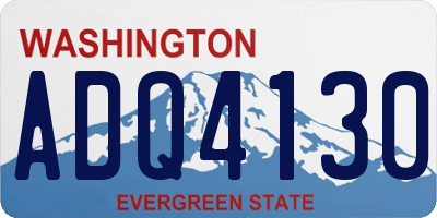 WA license plate ADQ4130
