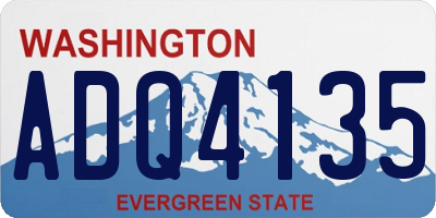 WA license plate ADQ4135