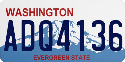 WA license plate ADQ4136