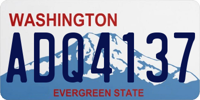 WA license plate ADQ4137