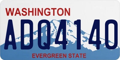 WA license plate ADQ4140