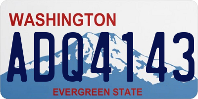 WA license plate ADQ4143