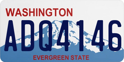 WA license plate ADQ4146