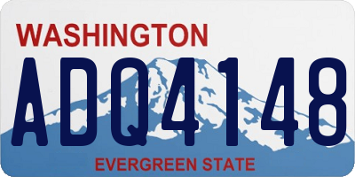 WA license plate ADQ4148