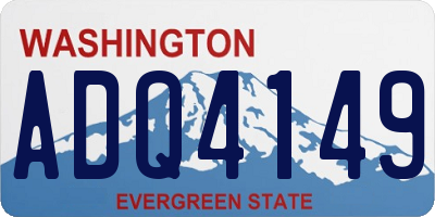 WA license plate ADQ4149