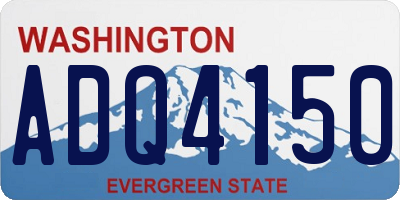 WA license plate ADQ4150