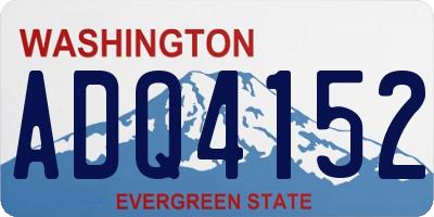 WA license plate ADQ4152