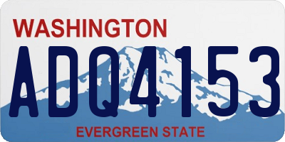 WA license plate ADQ4153
