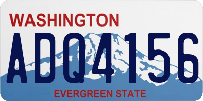 WA license plate ADQ4156