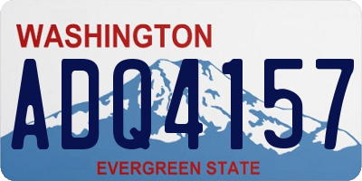 WA license plate ADQ4157
