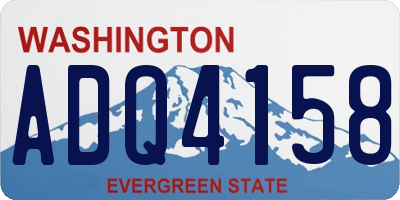 WA license plate ADQ4158