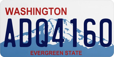 WA license plate ADQ4160