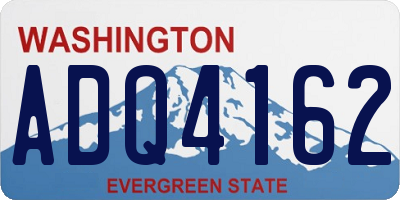WA license plate ADQ4162