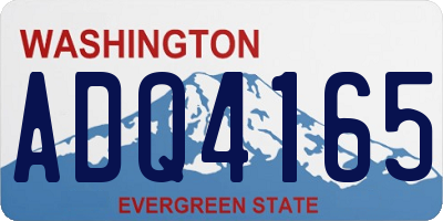 WA license plate ADQ4165