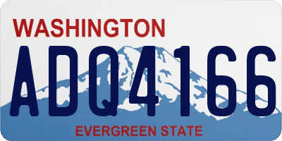 WA license plate ADQ4166