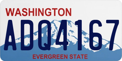 WA license plate ADQ4167