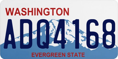 WA license plate ADQ4168