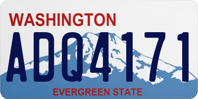 WA license plate ADQ4171