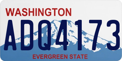 WA license plate ADQ4173