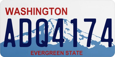 WA license plate ADQ4174
