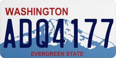 WA license plate ADQ4177