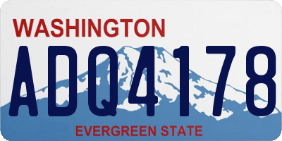WA license plate ADQ4178
