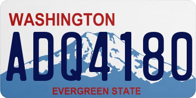 WA license plate ADQ4180