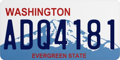 WA license plate ADQ4181