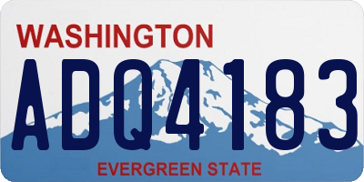 WA license plate ADQ4183