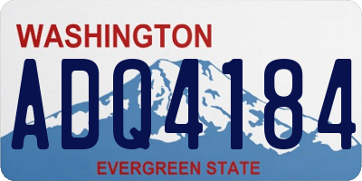 WA license plate ADQ4184