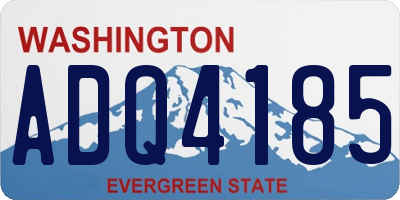 WA license plate ADQ4185