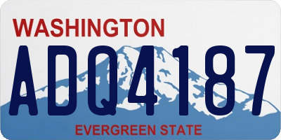 WA license plate ADQ4187