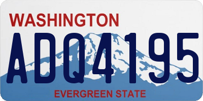 WA license plate ADQ4195