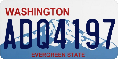 WA license plate ADQ4197