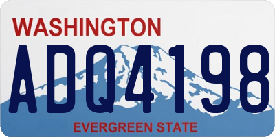 WA license plate ADQ4198
