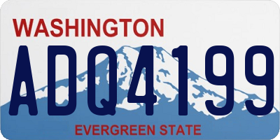WA license plate ADQ4199